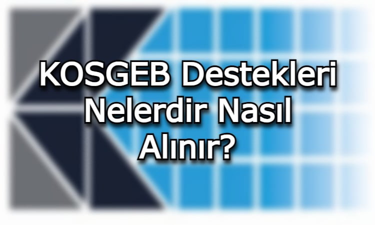 KOSGEB Destekleri Nelerdir Nasıl Alınır?